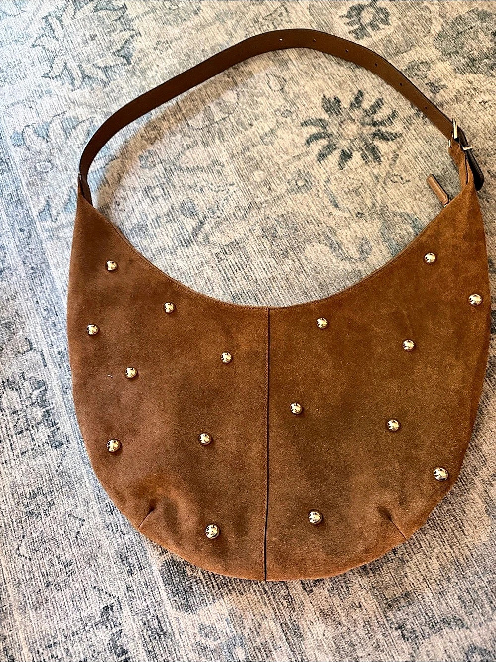 Madewell Essential Curve Suede Shoulder Bag Suede Shoulder Bag in Brown